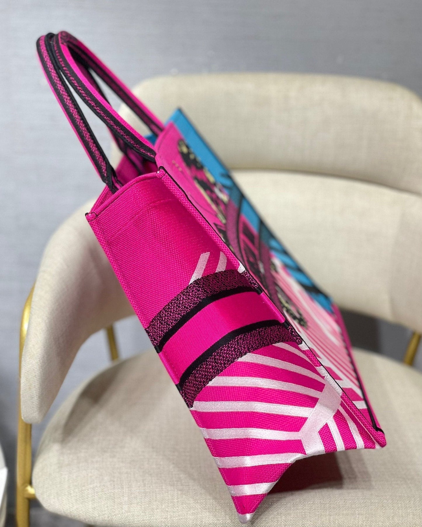 Top Quality Large Book Tote Pink And Blue, For Women, Womens Handbags 16.5in/42cm CD