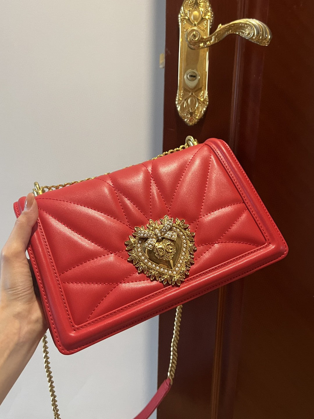 Top Quality Large Devotion Bag In Quilted Nappa Red For Women 10in/26cm Top Quality Top Quality6651AV96787124