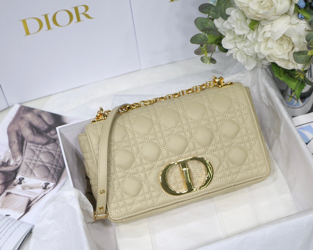 Top Quality Small Caro Bag Light Yellow For Women 8in/20cm CD M9241UWHC_M26Y