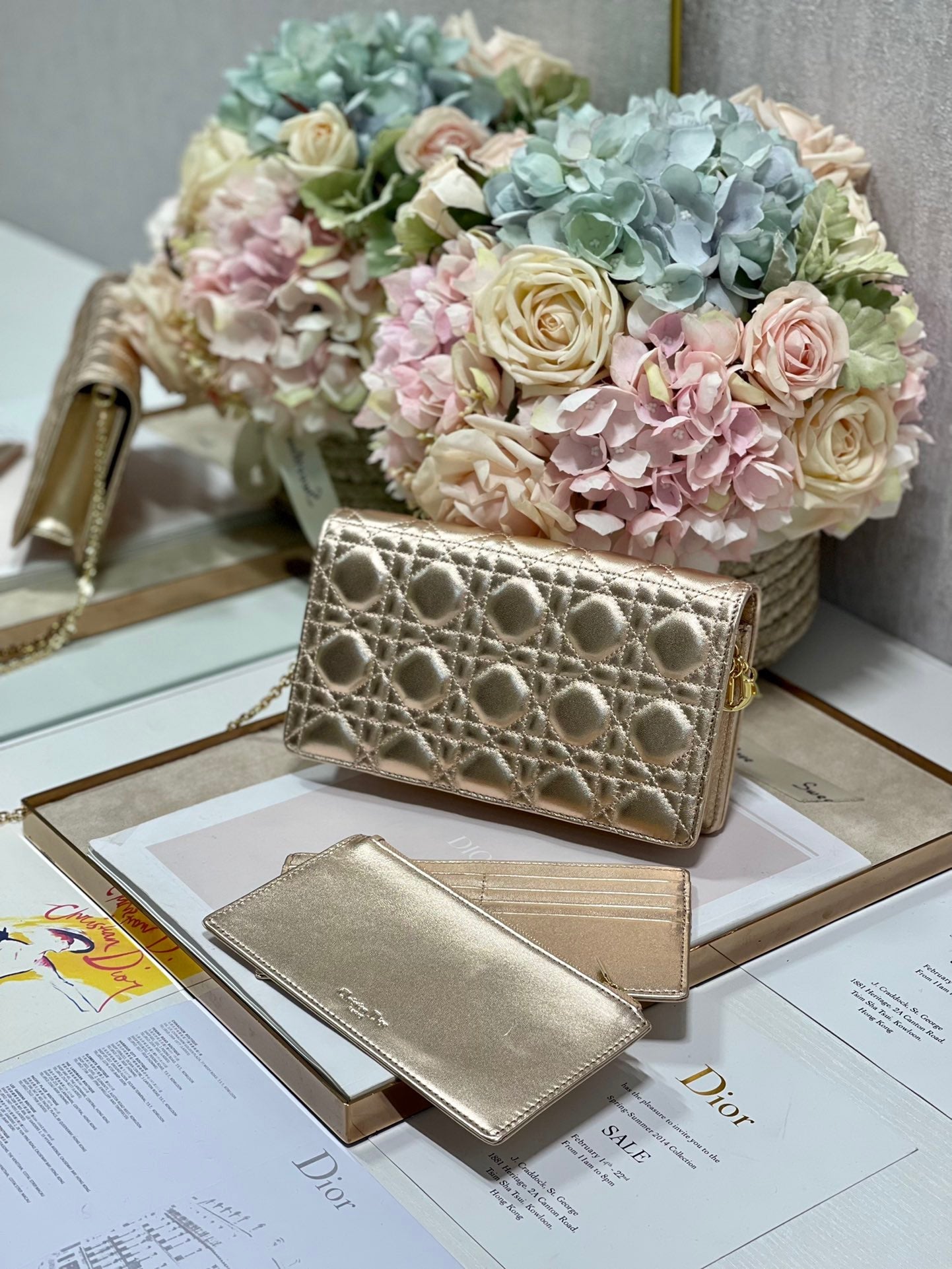 Top Quality Lady Pouch Gold, For Women, Womens Handbags 8.5in/21.5cm CD