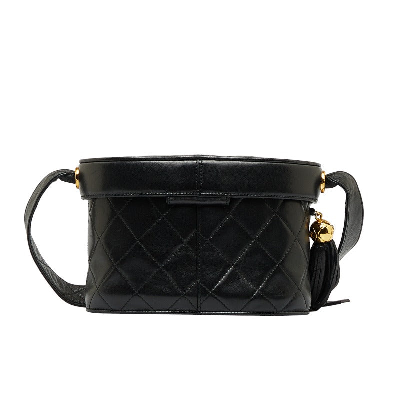 Chanel Cocomark Tassel winged Shoulder Bag Black Leather  Chanel