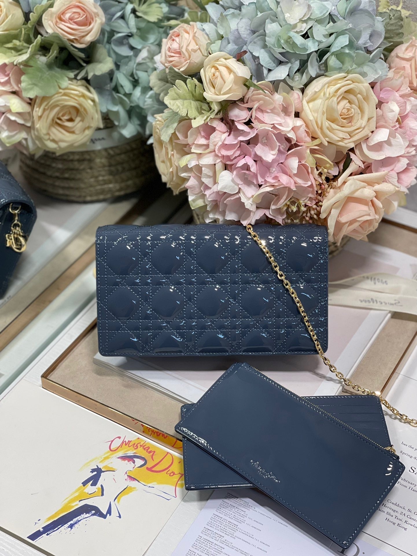 Top Quality Lady Pouch Midnight Blue, For Women, Womens Handbags 8.5in/21.5cm CD