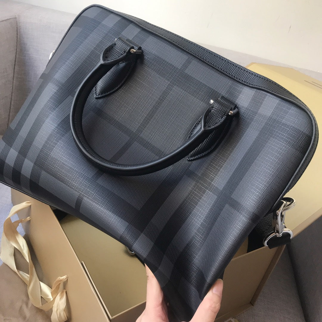 Top Quality London Check And Briefcase For Men, Bags 14.6in/37cm 80139481