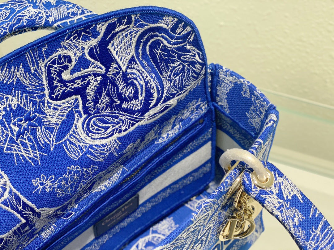 Top Quality MeTop Qualityum Lady D-Lite Bag Blue, For Women, Womens Handbags 24cm/9.5in CD M0565OROC_M808