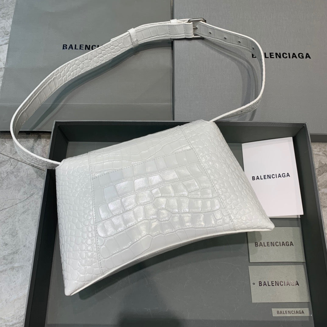 Top Quality Downtown Small Shoulder Bag In White, For Women,  Bags 11.8in/30cm