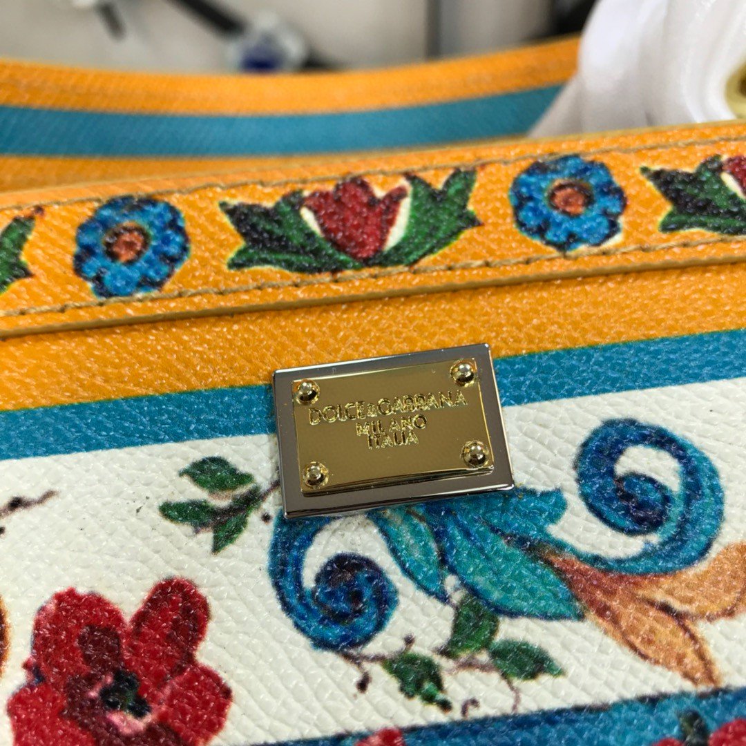 Top Quality 90s Sicily Bag With Logo Print Multicolor For Women 10.2in/26cm Top Quality