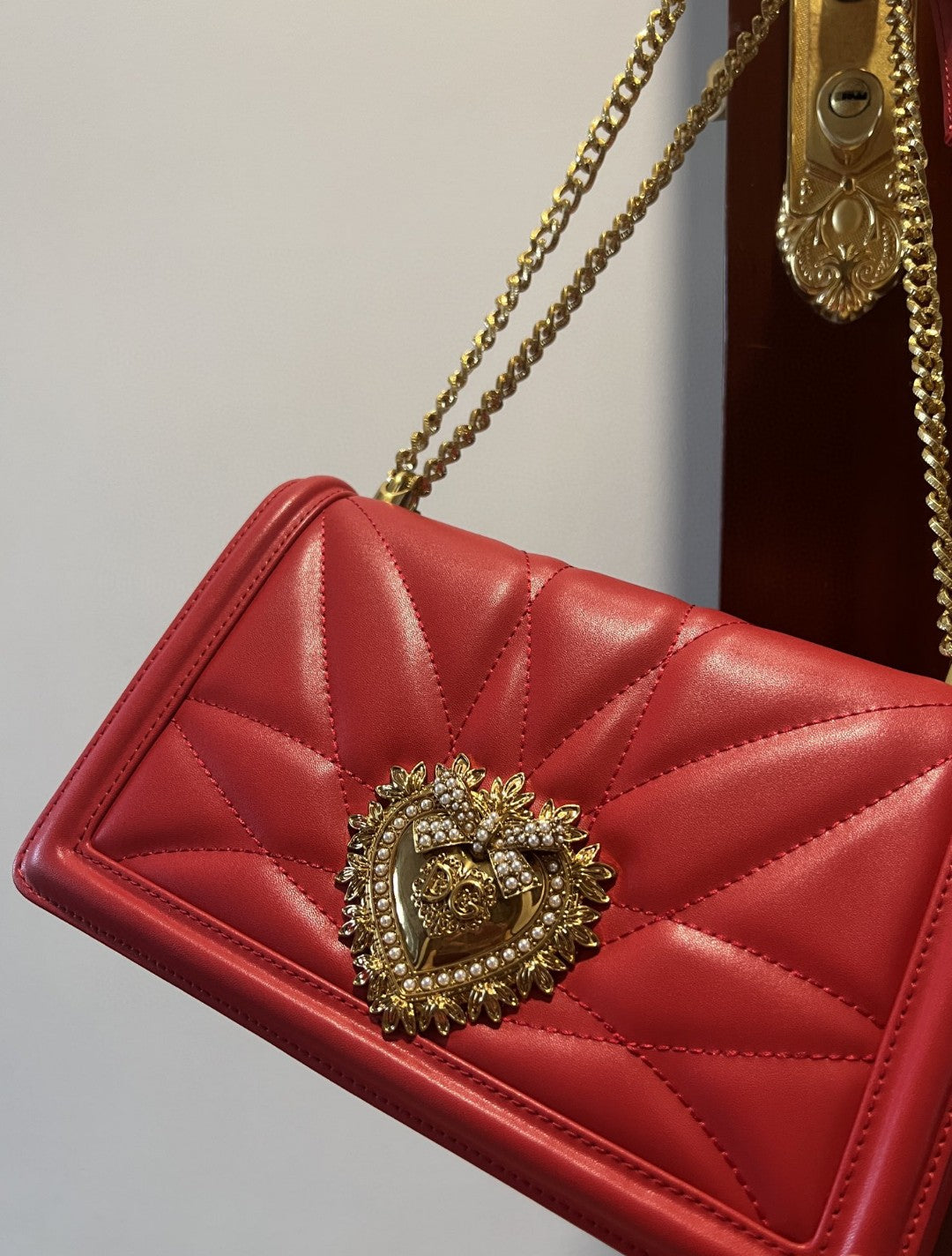 Top Quality Large Devotion Bag In Quilted Nappa Red For Women 10in/26cm Top Quality Top Quality6651AV96787124