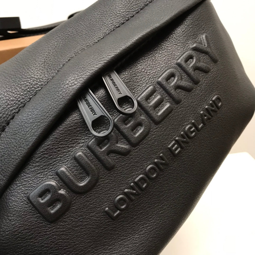 Top Quality Sonny Logo-Embossed Belt Bag Black For Men, Bags 12.2in/31cm