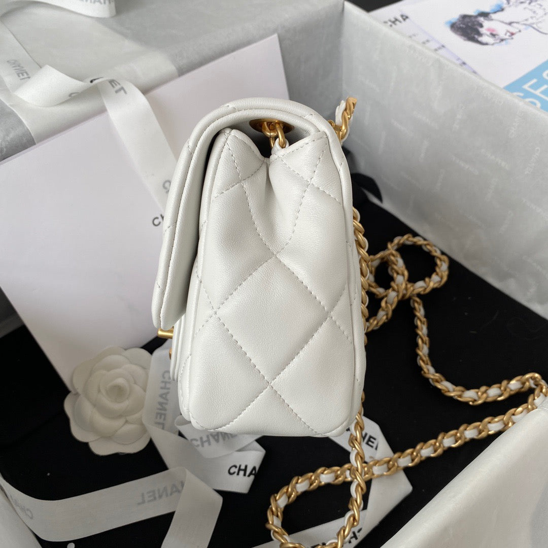 CHLSmall Top Qualityap Bag Gold Hardware White For Women Handbags, Shoulder Bags 7.9in/20cm AS3450
