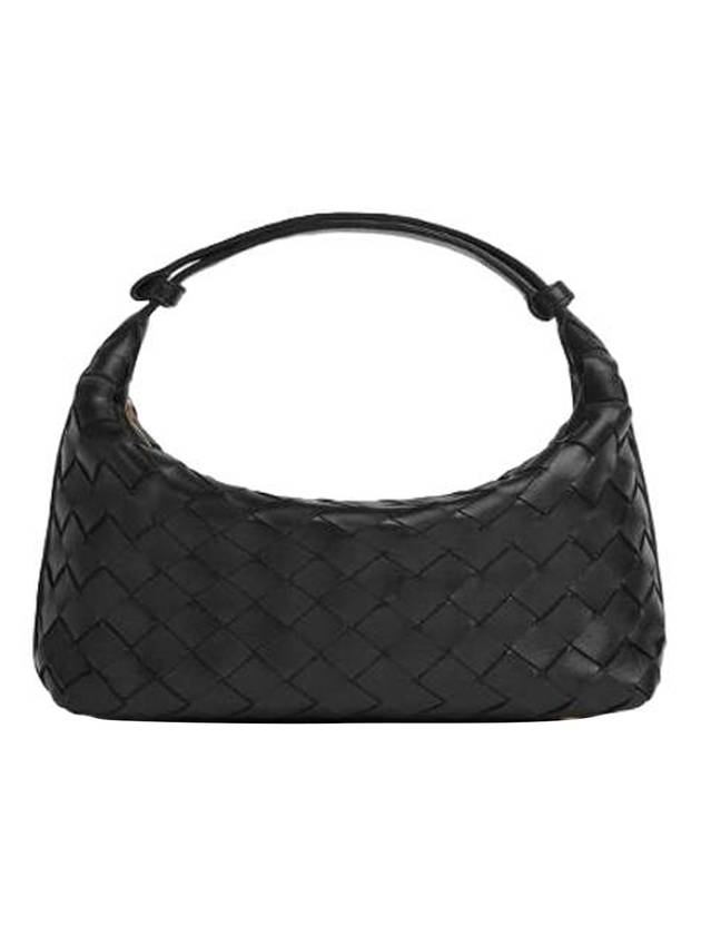 Luxury Bottega Veneta Intrecciato Small Leather Shoulder Bag Black