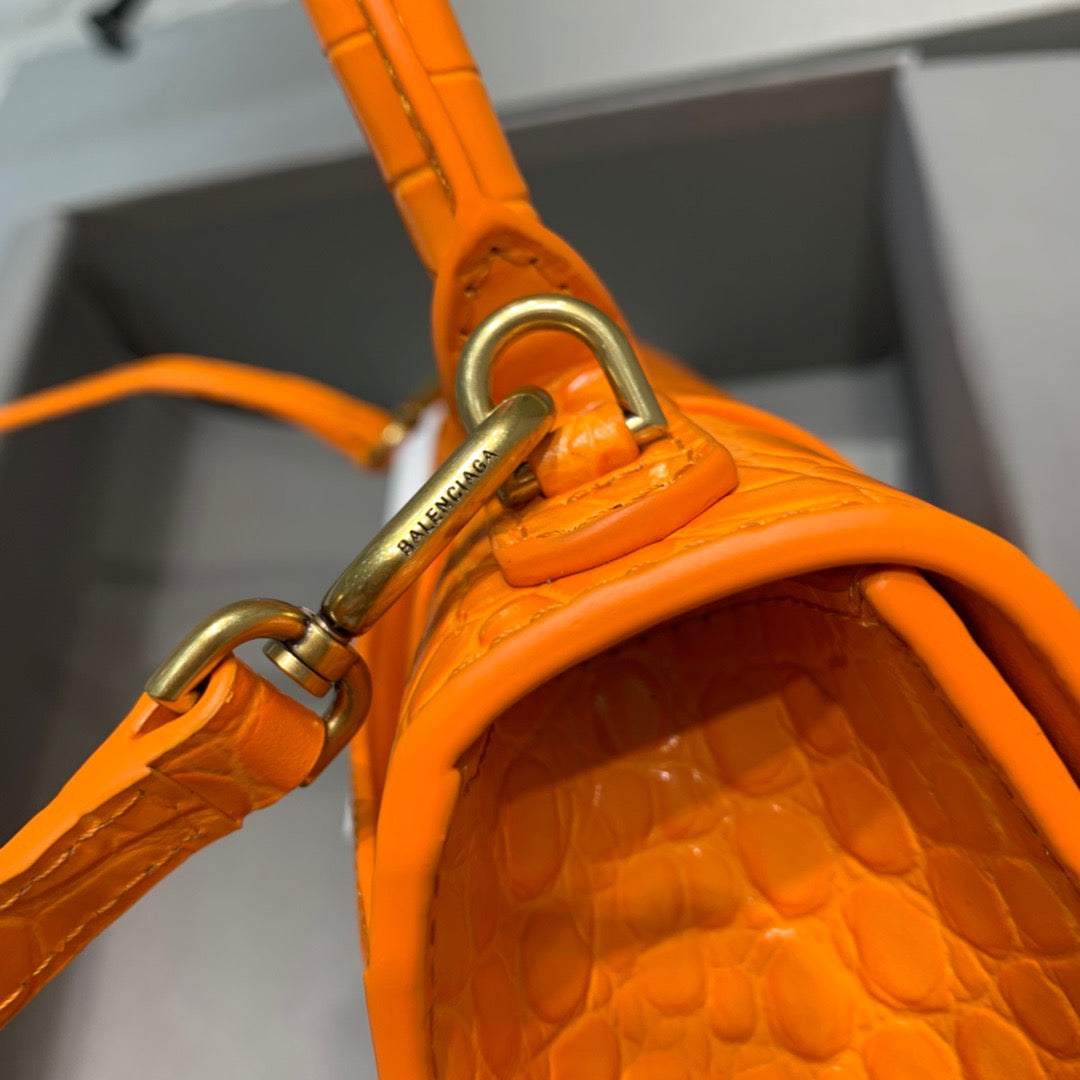 Top Quality Hourglass XS Handbag In Orange, For Women,  Bags 7.4in/19cm