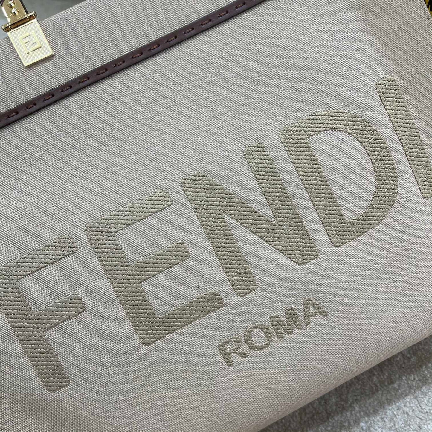 FI Tote Bag Grey For Women, Wonmen’s Bags 13.8in/35cm FF 8BH386ATop QualityLF1BZC