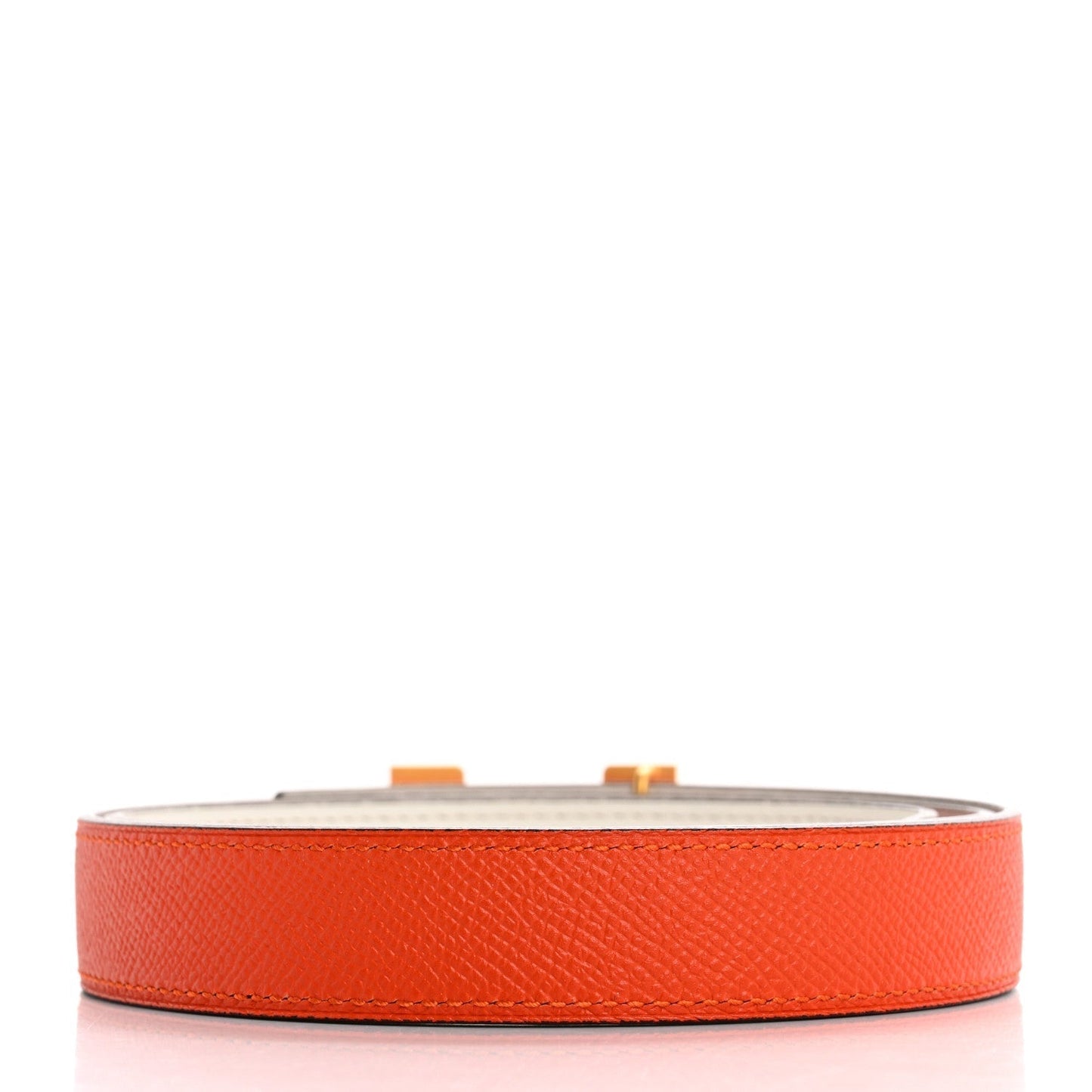 Hermes Swift Epsom 24mm Mini Constance H Belt 85 34 White Orange