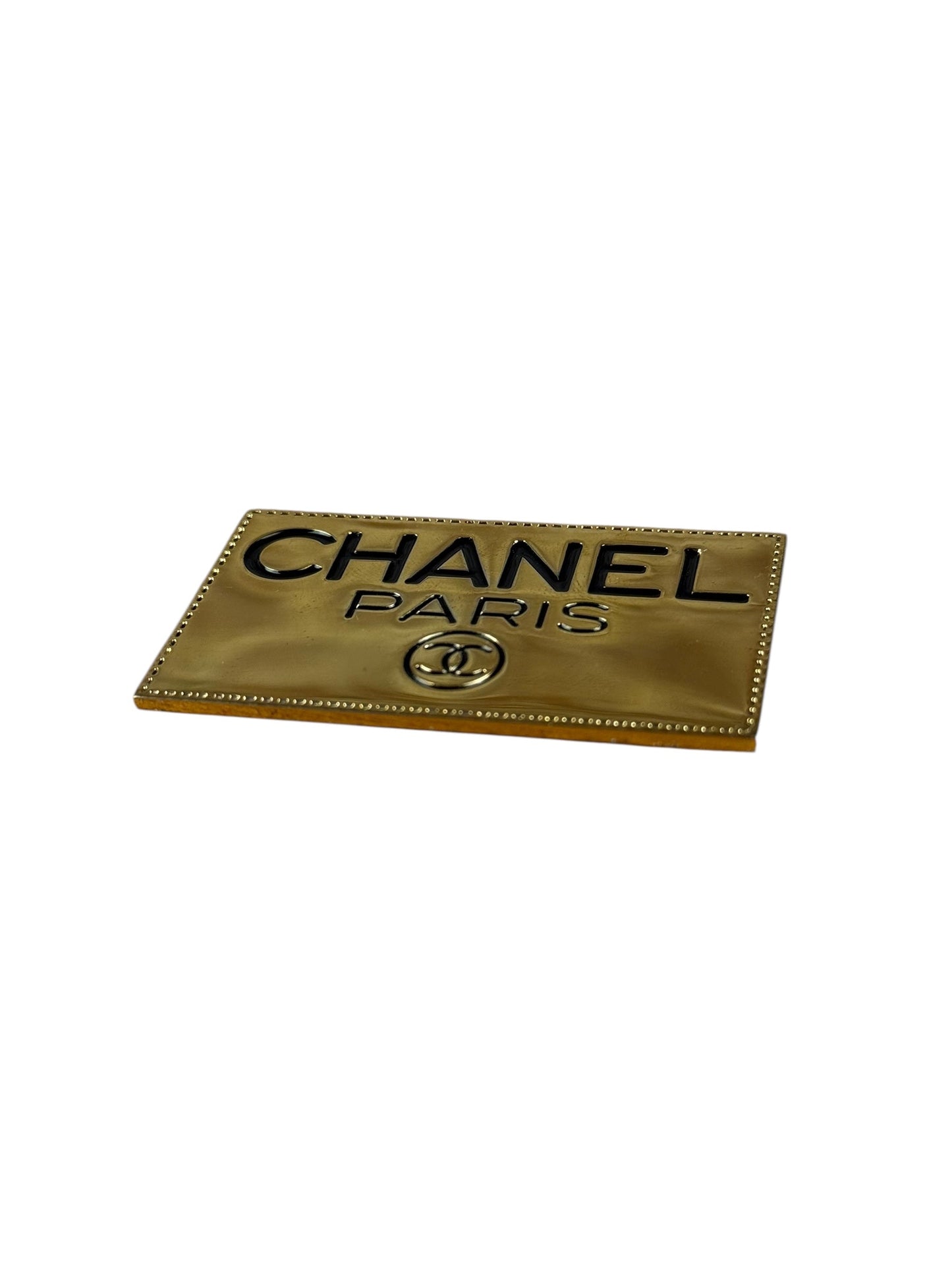 Chanel   gold Plated Logo Brooch