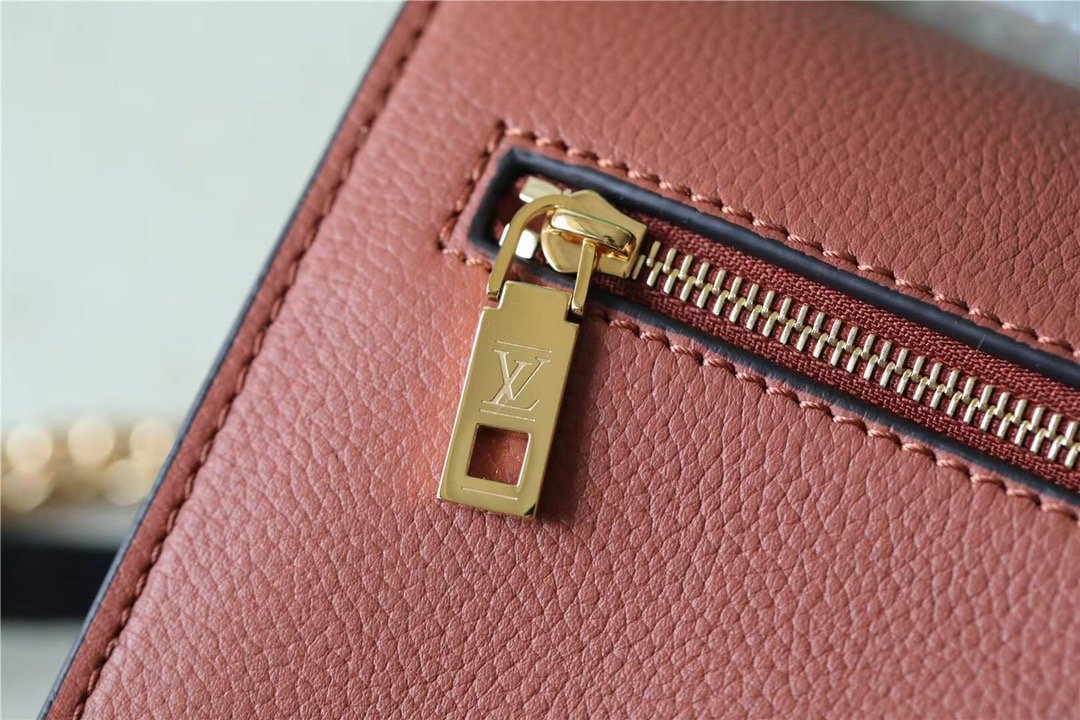 Top Quality Mylockme Chain Bag Brown/ Quartz White For Women,  Shoulder and Crossbody Bags 8.9in/22.5cm Top Quality