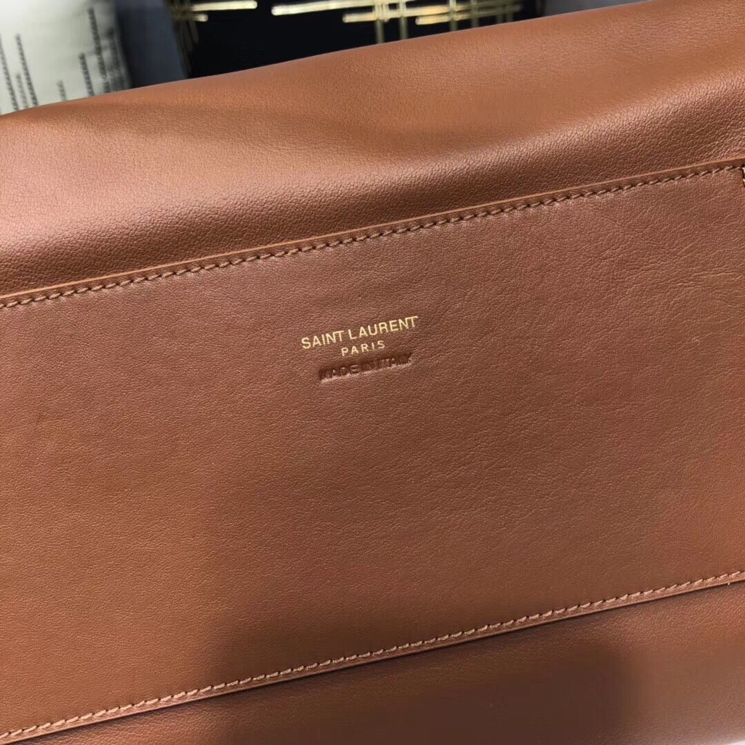 Top Quality Kate MeTop Qualityum Chain Bag In Grain De Poudre Brown For Women 9.4in/24cm YSL 364021BOW0J2346