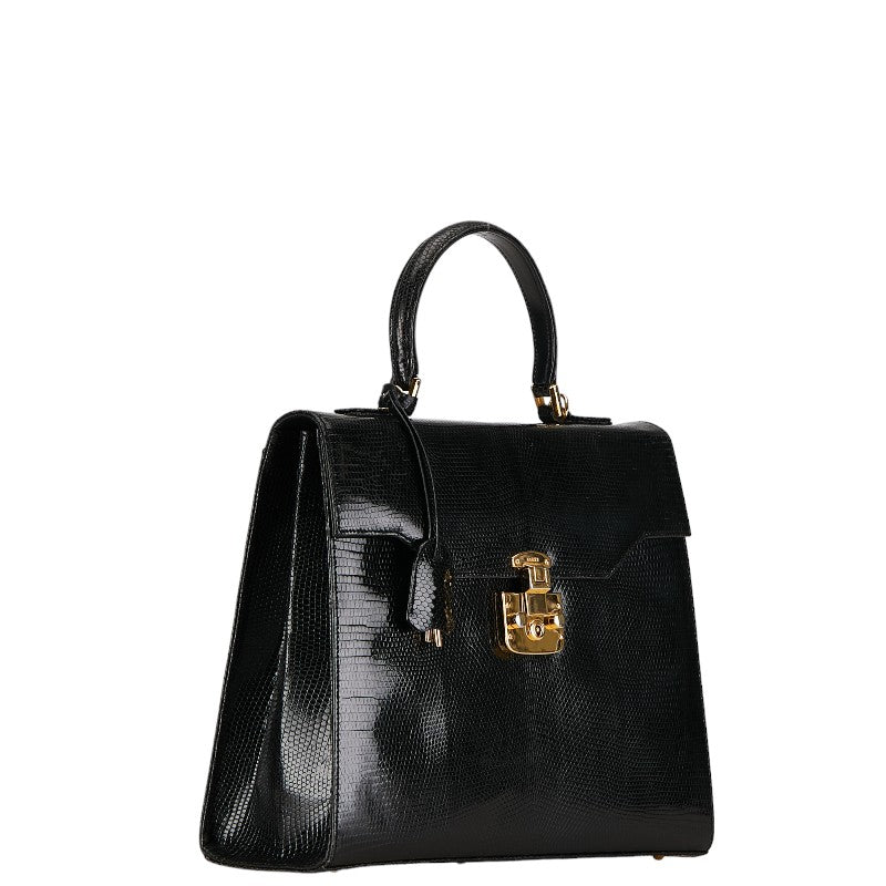 Gucci  Lock Handbag Shoulder Bag 2WAY 000 01 0192 Black Leather  Gucci
