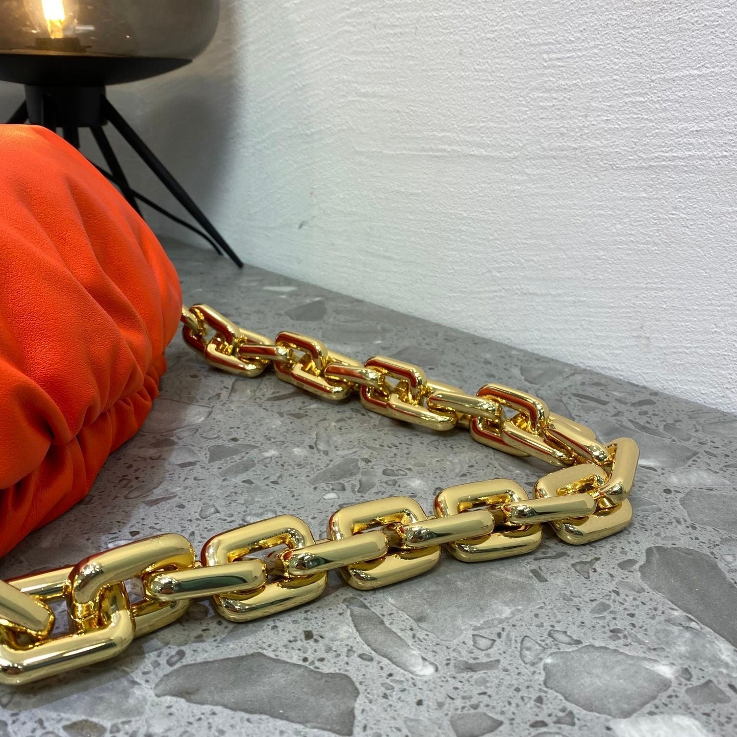 Top Quality Chain Pouch Orange, For Women, Women’s Bags 12.2in/31cm