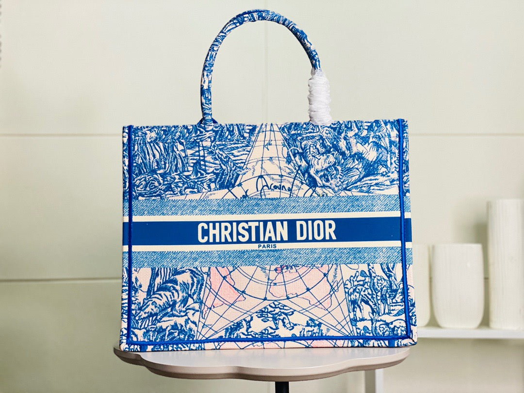 Top Quality Large Book Tote Blue For Women 16.5in/42cm CD M1286ZRIW
