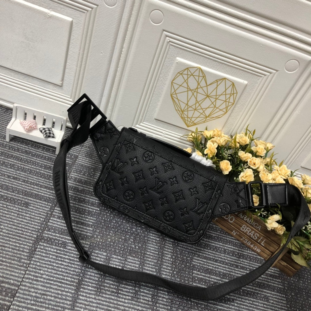 Top Quality S Lock Sling Bag Black For Men, Bags 8.3in/21cm Top Quality M58487