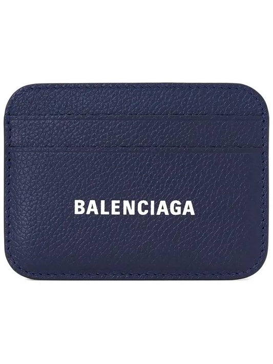 Luxury Balenciaga Trending 2025 Grainy Leather Cash Card Holder  Navy