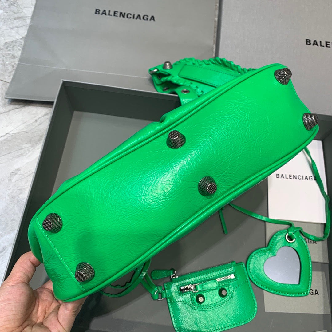Top Quality Le Cagole XS Shoulder Bag In Green, For Women,  Bags 13in/33cm