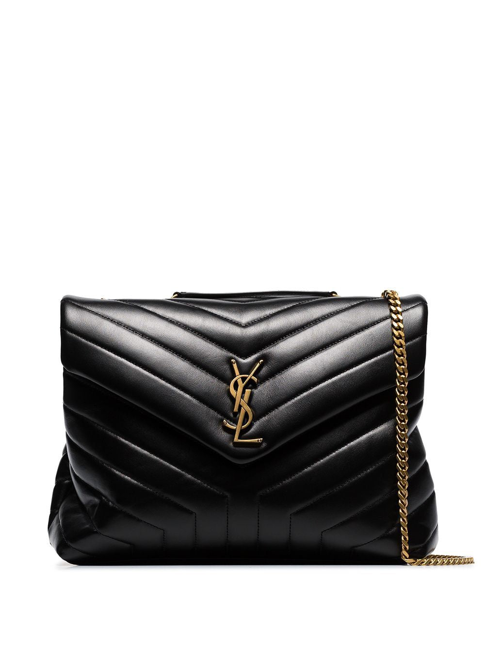 Luxury Saint Laurent Trending 2025 Women's Medium Loulou Shoulder Bag in Black | Size UNICA | 574946DV727