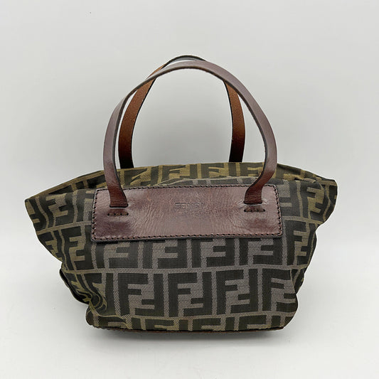 Fendi Zucca FF Top Handle Bag   - Brown Handle Bags, Handbags fe8814vf