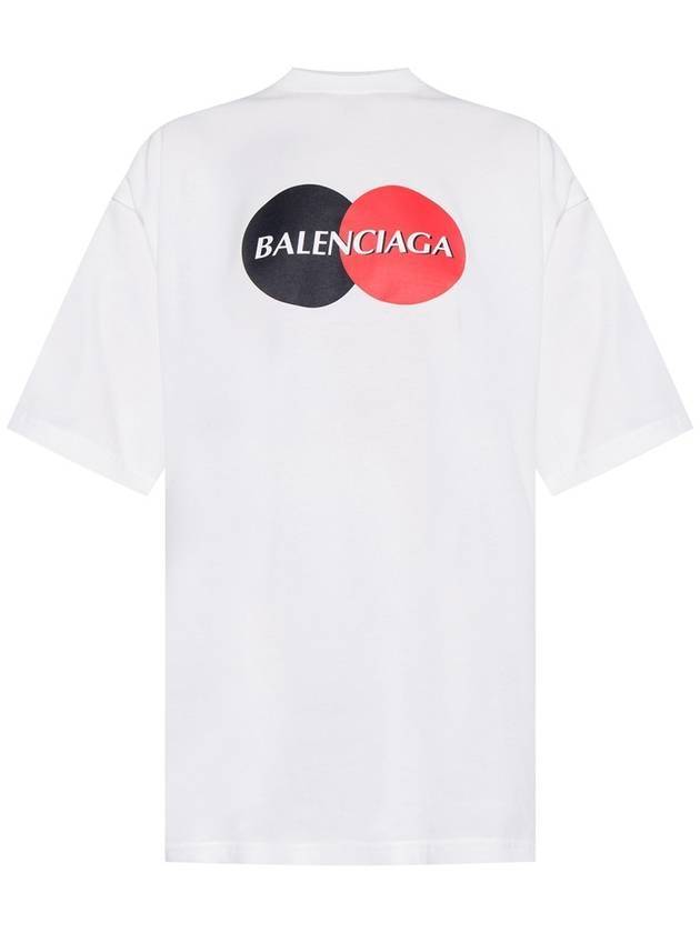 Luxury Balenciaga Trending 2025 Logo Print Oversized Short Sleeve T-Shirt White