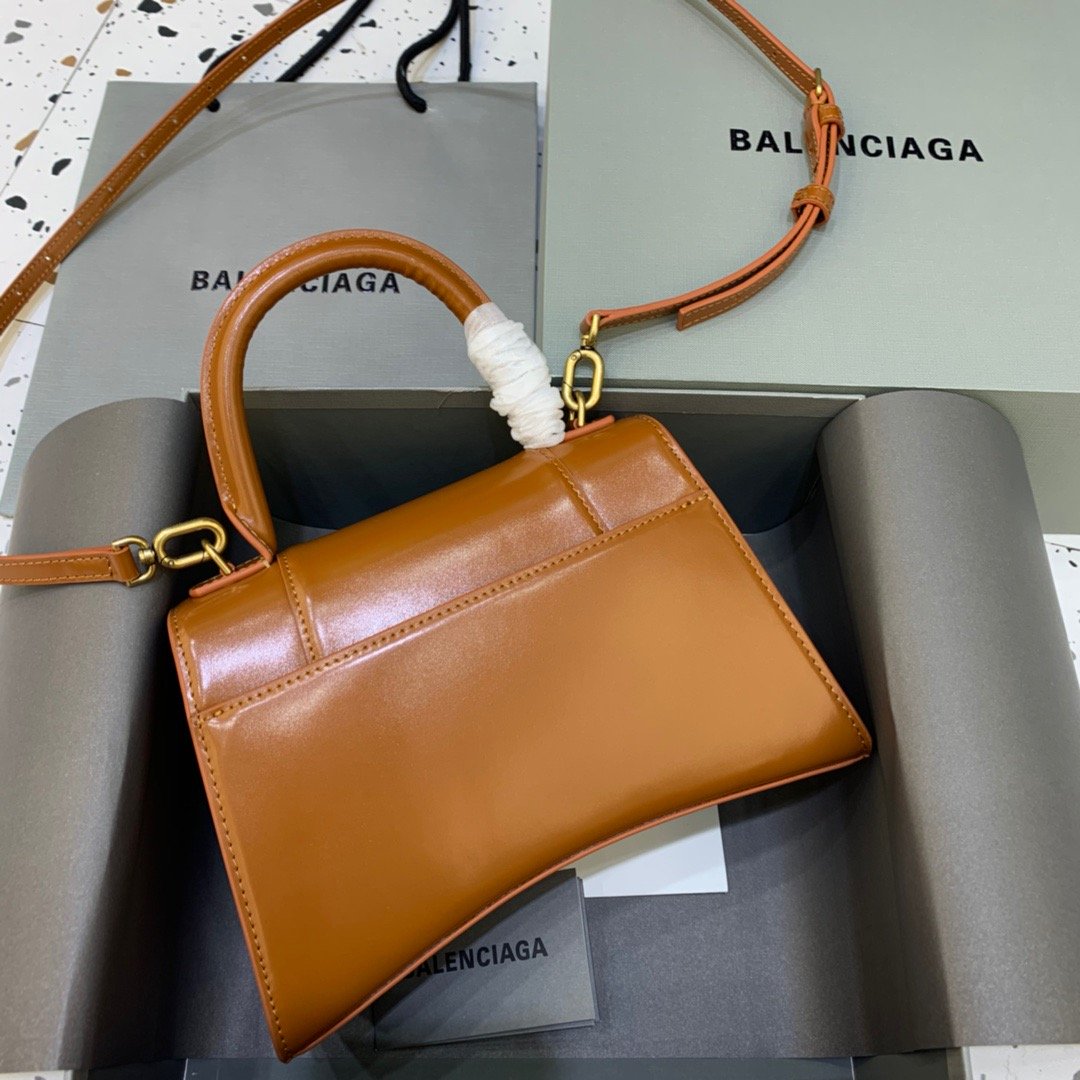 Top Quality Hourglass Small Handbag In Brown, For Women,  Bags 9in/23cm