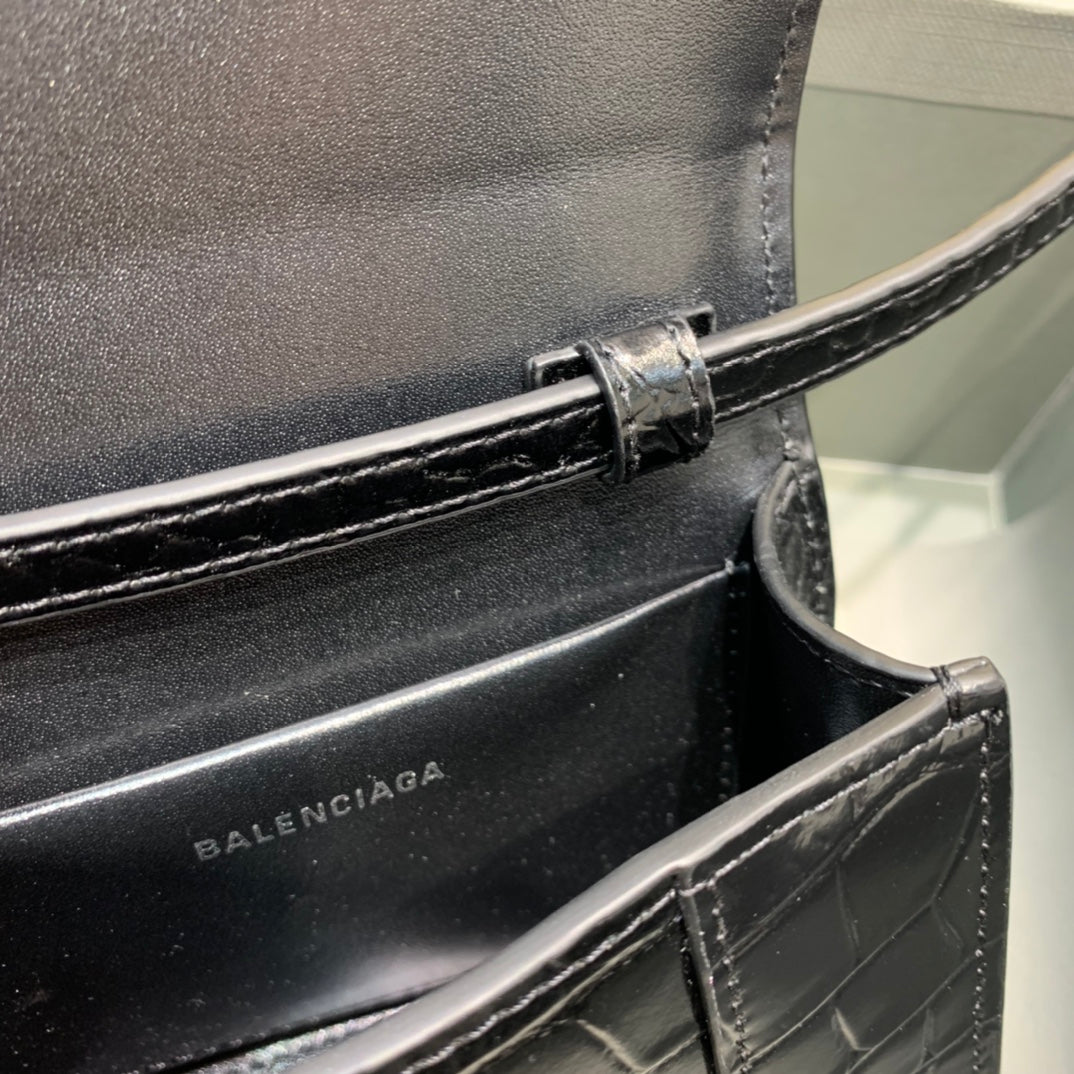 Top Quality Hourglass Mini Handbag In Black, For Women,  Bags 4.7in/12cm