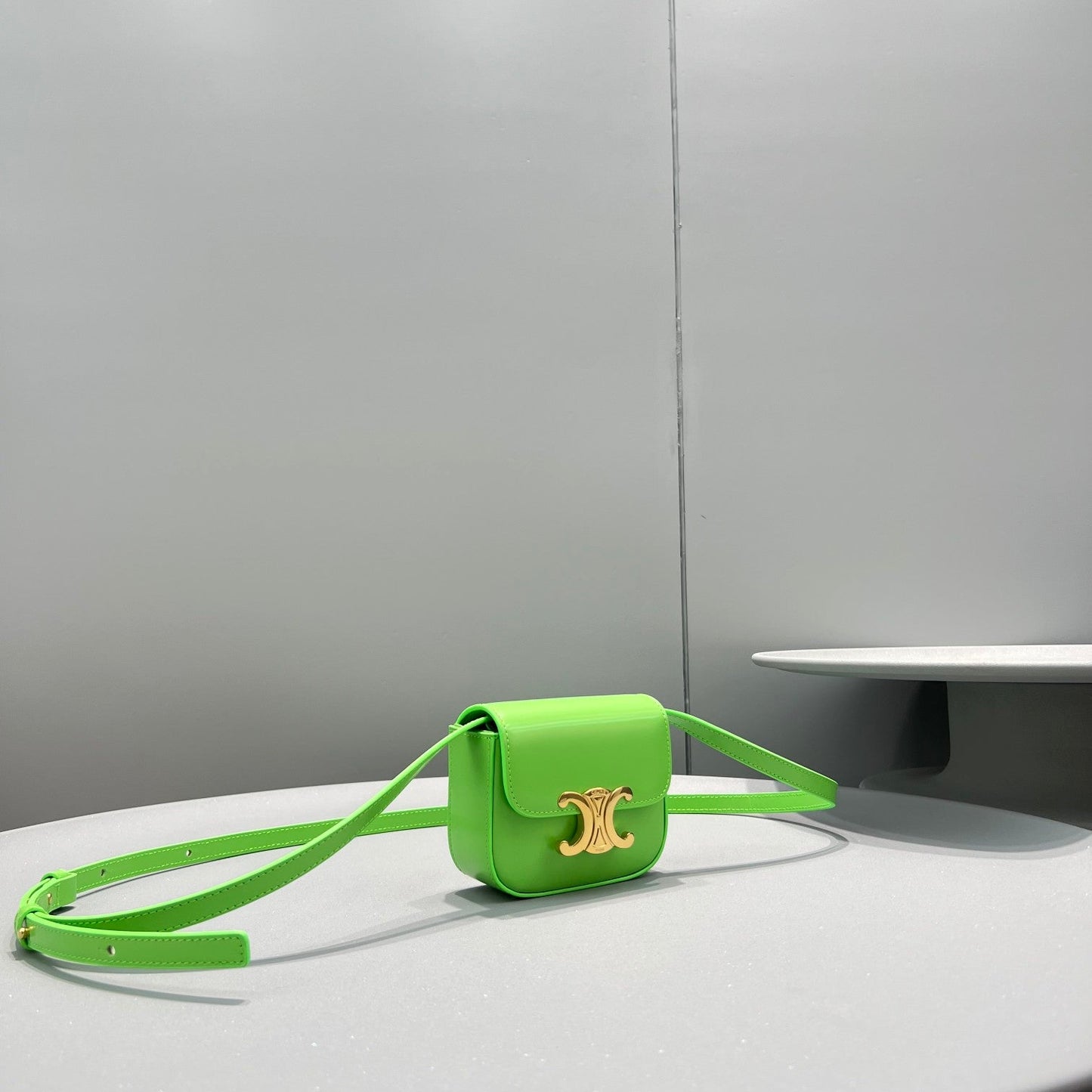 Top Quality Teen Triomphe Bag Green For Women 7in/19cm 