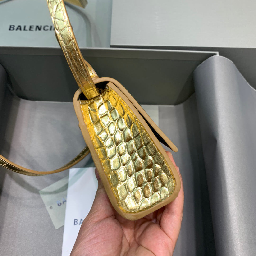 Top Quality Hourglass Mini Handbag In Gold, For Women,  Bags 4.7in/12cm