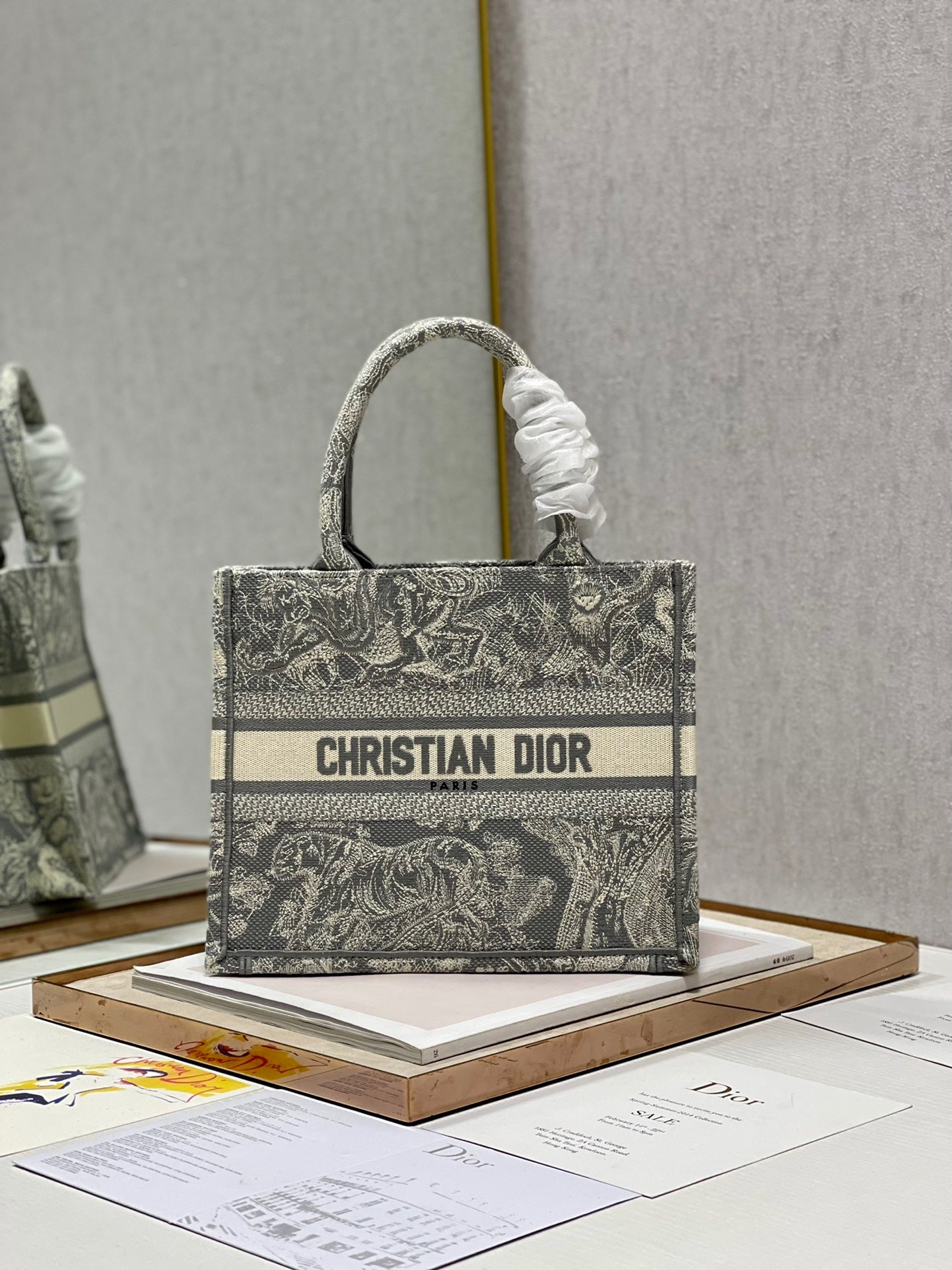 Top Quality Small Book Tote Grey, For Women, Womens Handbags 26.5cm/10.5in CD