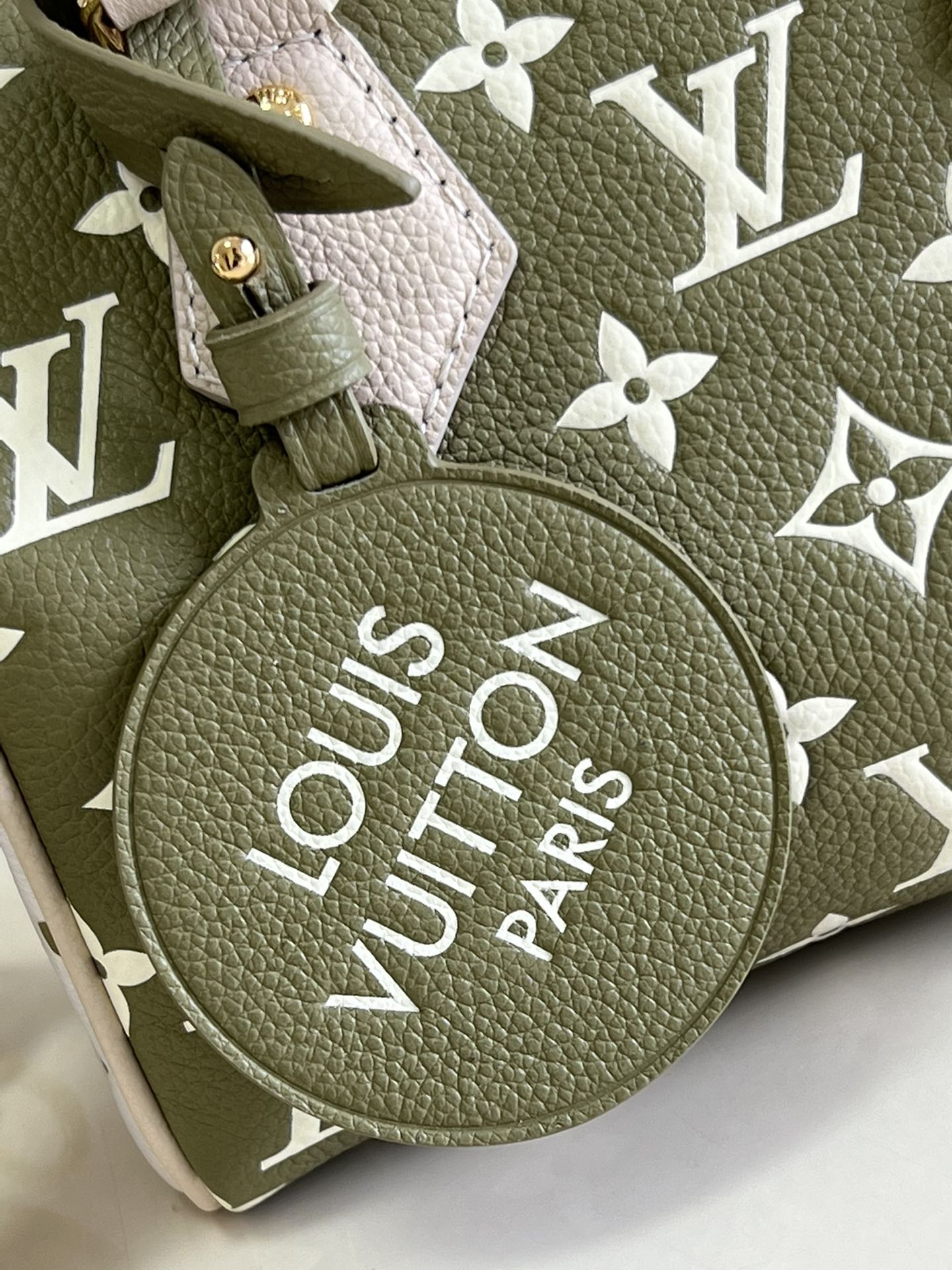 Top Quality Speedy Bandoulière 20 Monogram Empreinte Khaki Green/Beige/Cream For Women, WoHandbags 8.1in/21cm Top Quality M46118