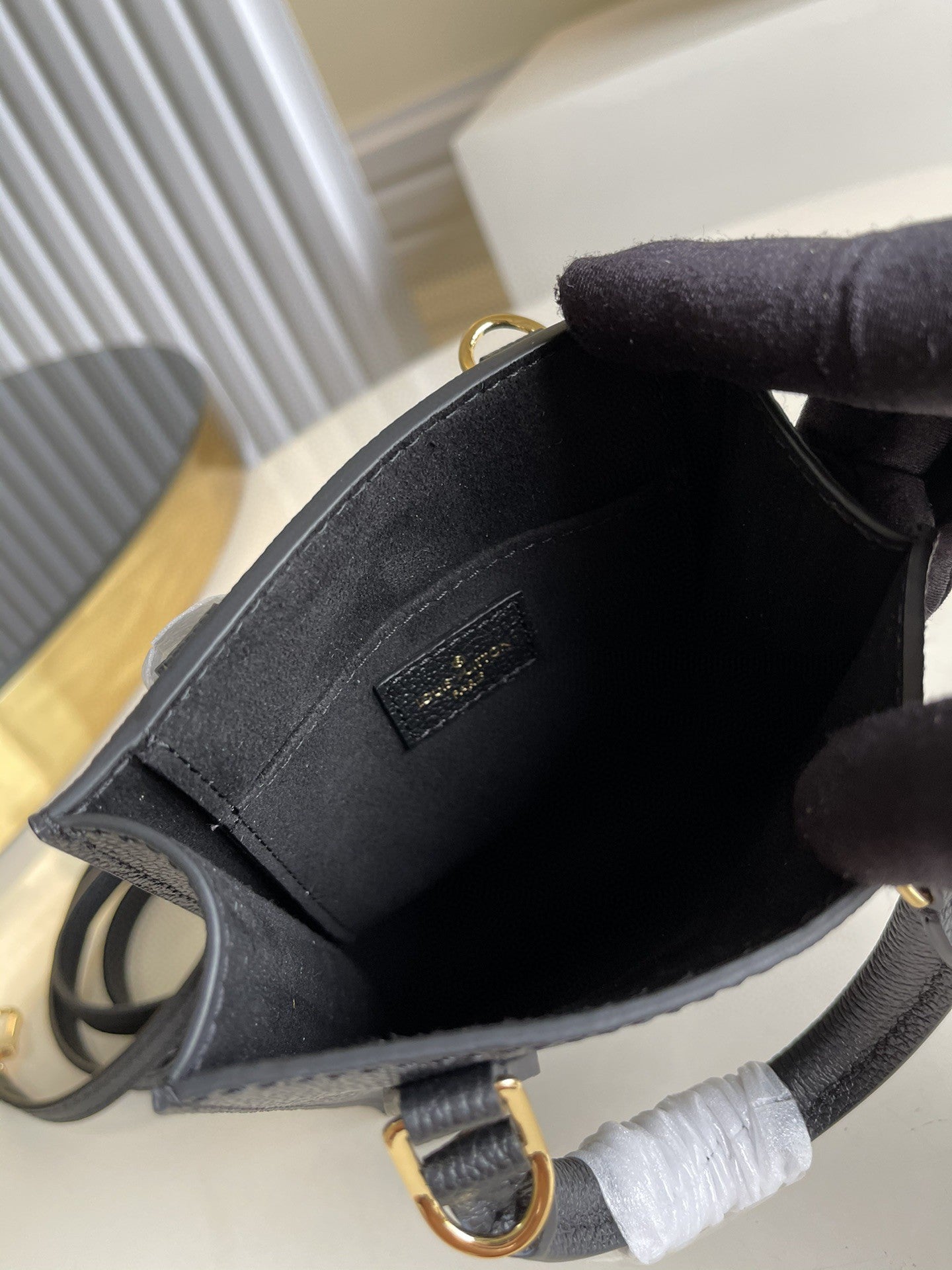 Top Quality Petit Sac Plat Monogram Empreinte Black/Beige For Women, Womens Handbags, Shoulder And Crossbody Bags 5.5in/14cm Top Quality M81416