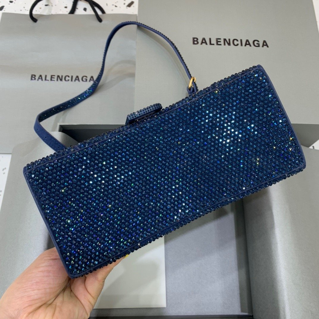 Top Quality Hourglass Small Handbag In Dark Blue, For Women,  Bags 9in/23cm