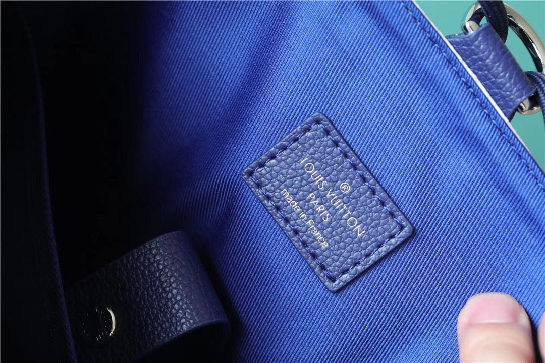 Top Quality Randonee Messenger Monogram Stripes Blue For Men, Bags, Shoulder And Crossbody Bags 10.4in/26cm Top Quality 