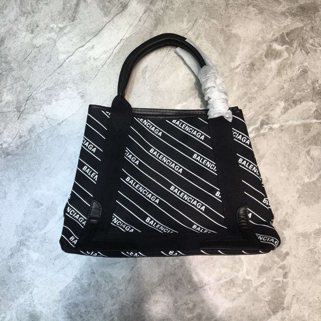 Top Quality Navy Small Cabas Tote Bag In Black, For Women,  Bags 18.5in/47cm