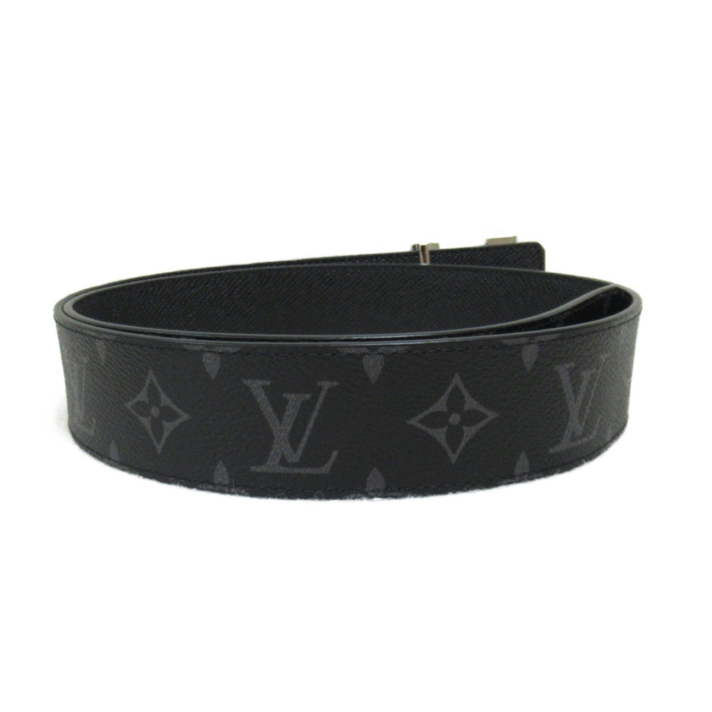 Louis Vuitton LOUIS VUITTON Belt LV Belt  PVC  Canvas Leather  Mens Black M0157