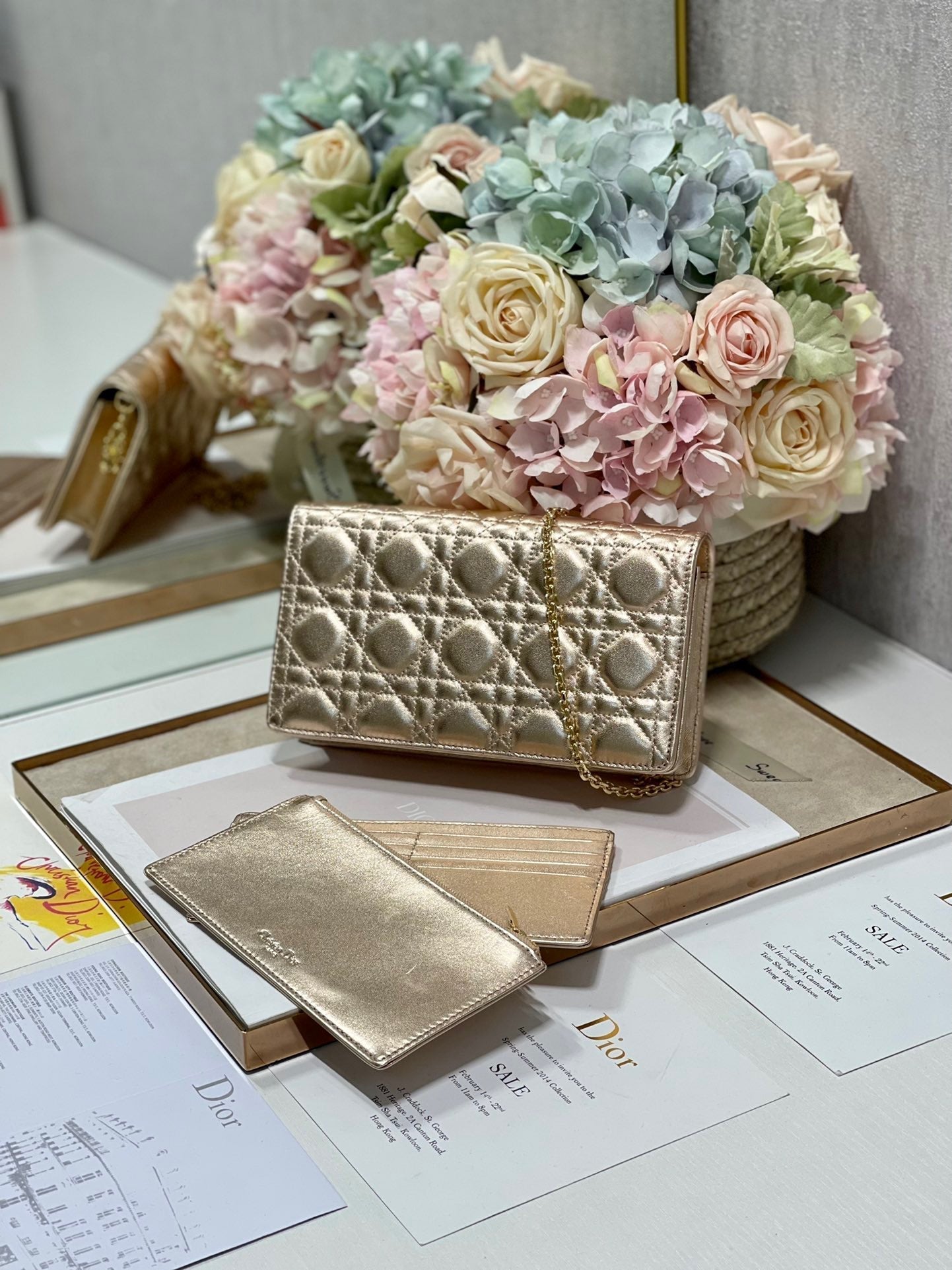 Top Quality Lady Pouch Gold, For Women, Womens Handbags 8.5in/21.5cm CD