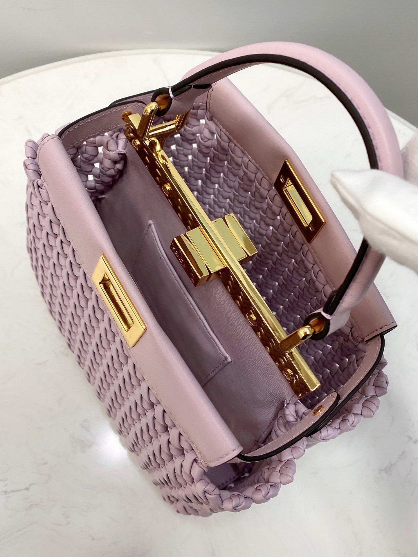 FI Top Quality Mini Purple Braided Bag For Woman 18cm/7in