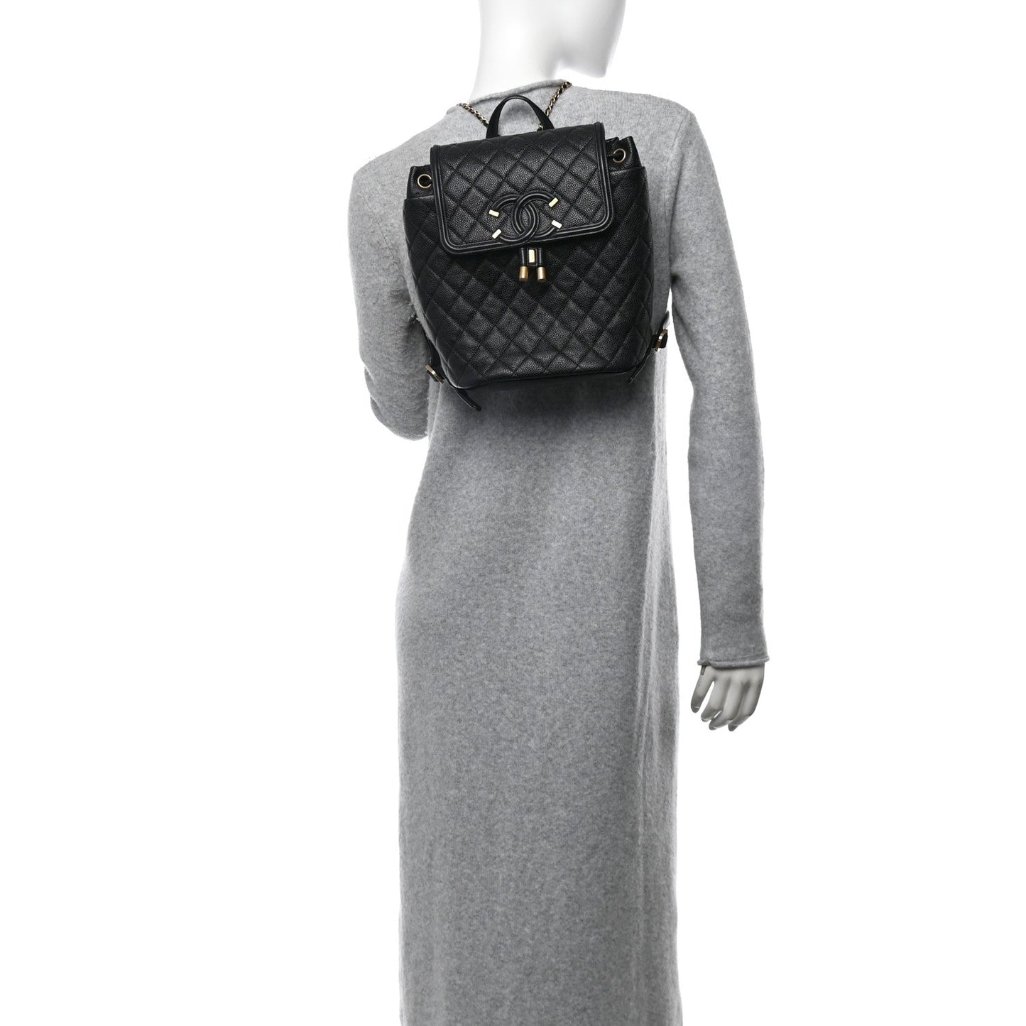 Chanel Caviar Quilted Small Filigree Backpack Black