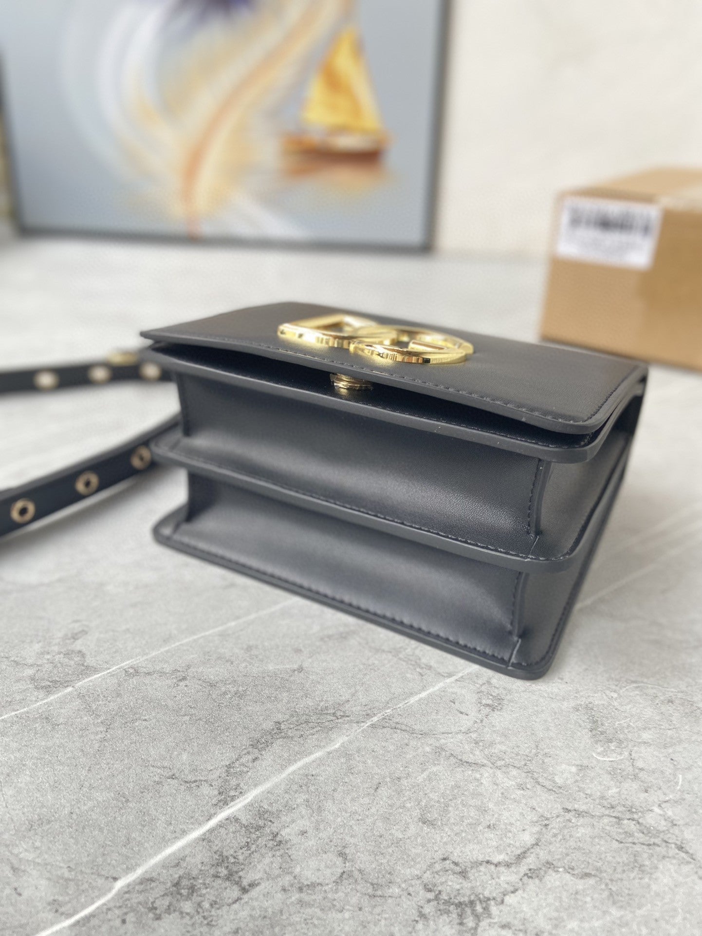 Top Quality Crossbody 3.5 Bag Grey For Women 6.9in/18cm Top Quality