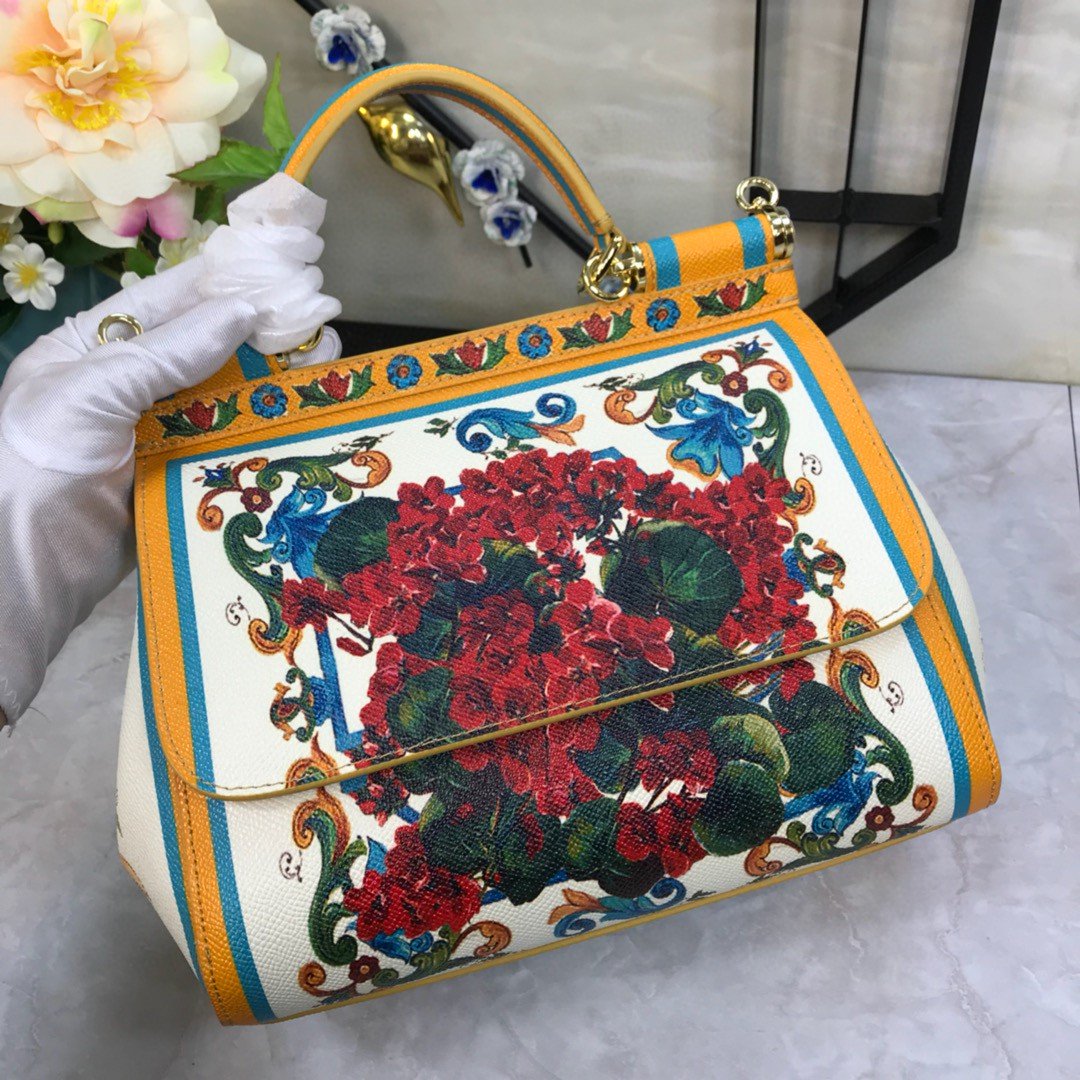 Top Quality 90s Sicily Bag With Logo Print Multicolor For Women 10.2in/26cm Top Quality