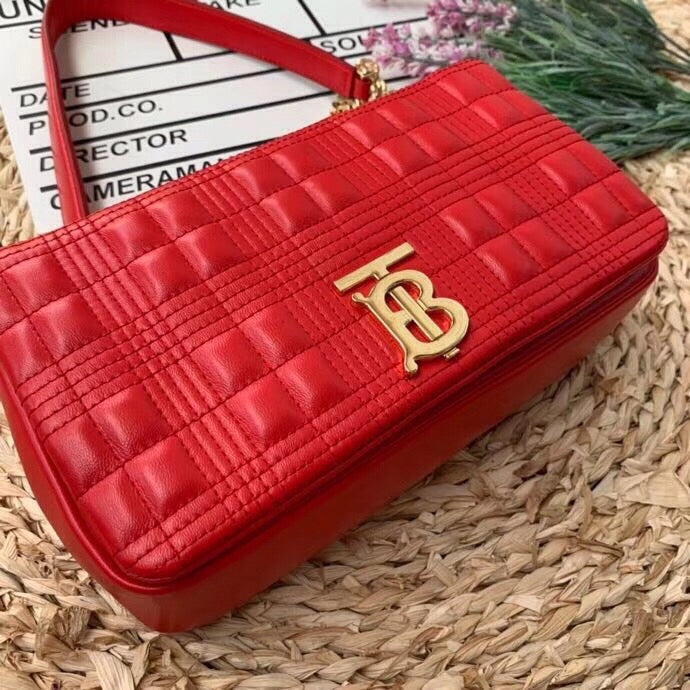 Top Quality Quilted MeTop Qualityum Lola Bag Monogram Red For Women, Bags 11in/28cm