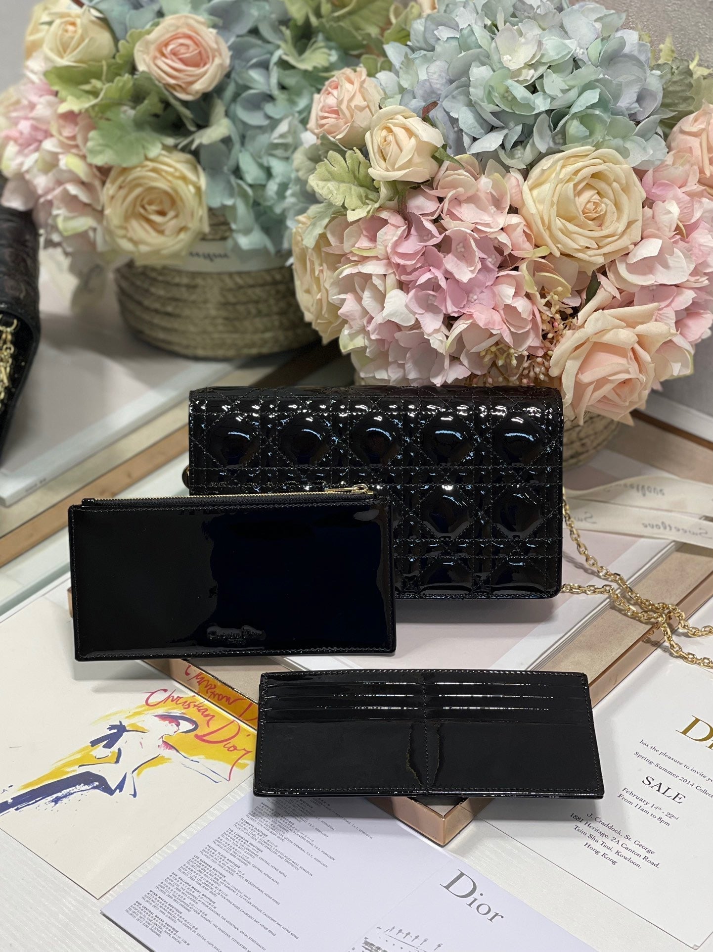 Top Quality Lady Pouch Black, For Women, Womens Handbags 8.5in/21.5cm CD S0204OVRB_M900