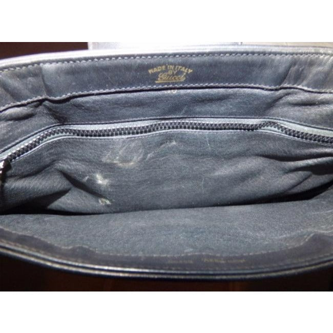 Gucci   Grey Suede Navy Leather Hobo Bag