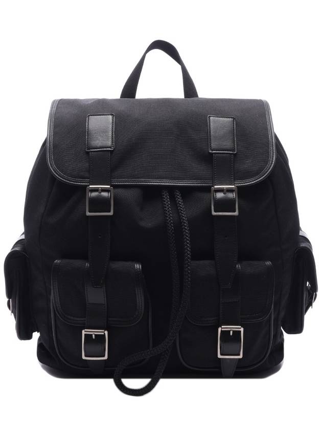 Luxury Saint Laurent Trending 2025 Buckle 4 Pocket Backpack Black