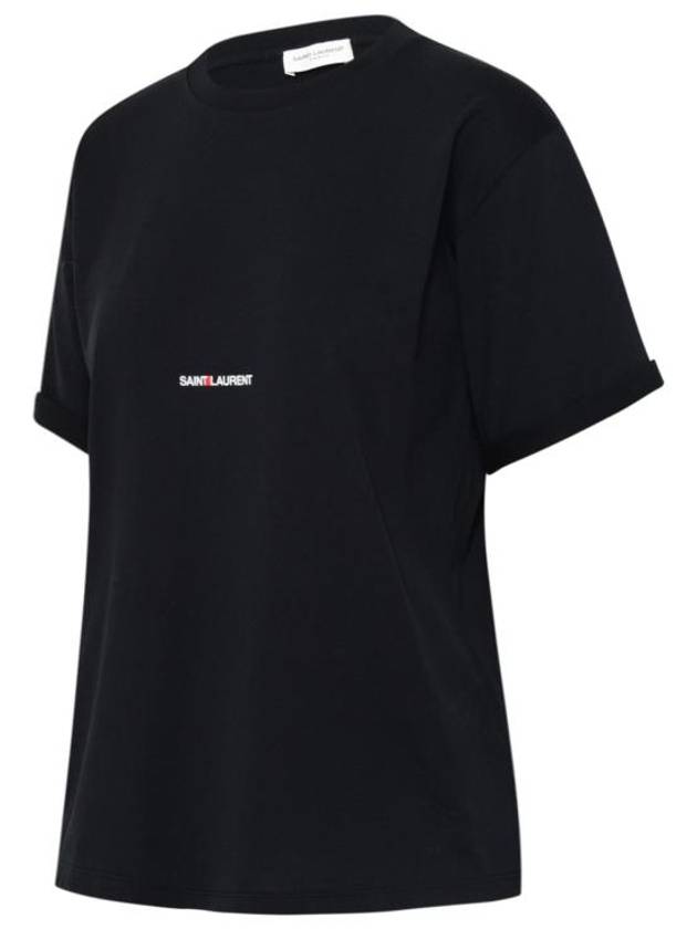 Luxury Saint Laurent Trending 2025 Rive Gauche Short Sleeve T-Shirt Black